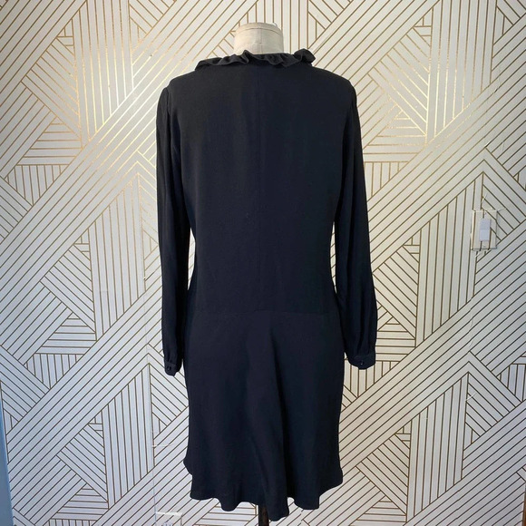 Pablo‎ Gerard Darel Black Ruffle Long Sleeve Dress - Picture 7 of 11